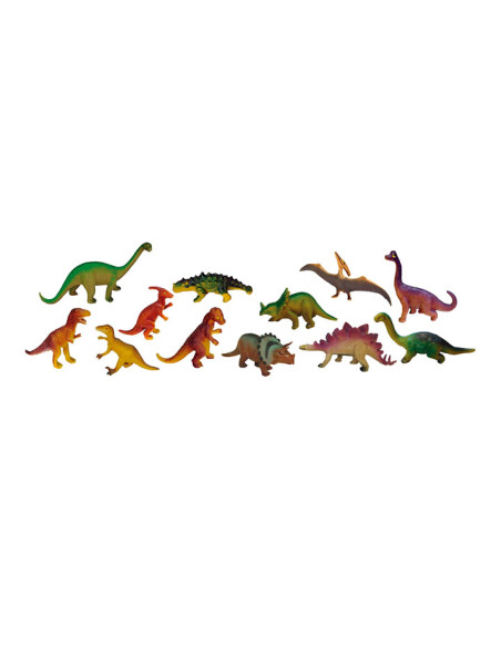 BOTE CON ASA 12 FIGURAS DINOSAURIOS