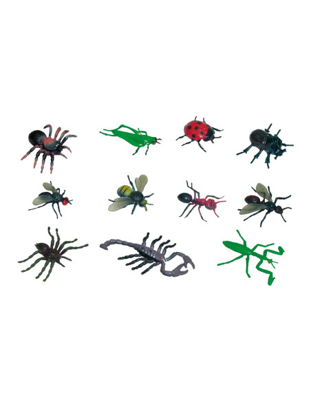 BOTE CON ASA 12 FIGURAS INSECTOS