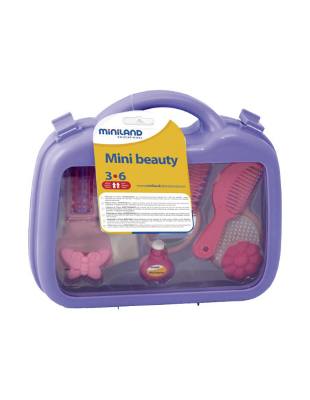 MALETIN MINILAND CON 12 ACCESORIOS DE PELUQUERIA Y BELLEZA