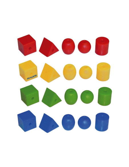 BOTE 100 CUENTAS ENSARTABLES MINILAND FORMAS