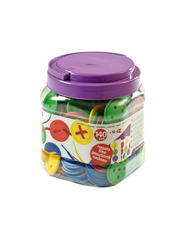 BOTE 140 BOTONES ENSARTABLES MINILAND