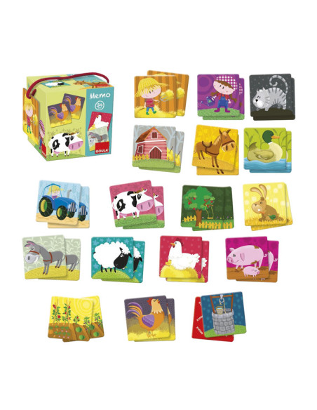 JUEGO EDUCATIVO GOULA MEMO LOTO GRANJA ANIMALES  3 AÑOS