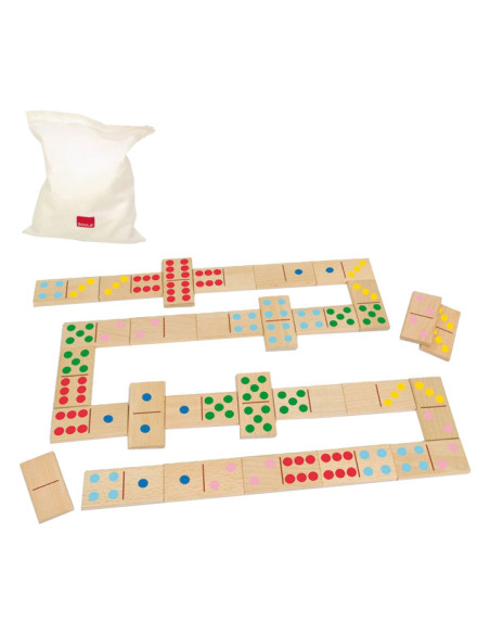 JUEGO DOMINO GOULA TOYCOLOR 28 PIEZAS MADERA 2 AÑOS