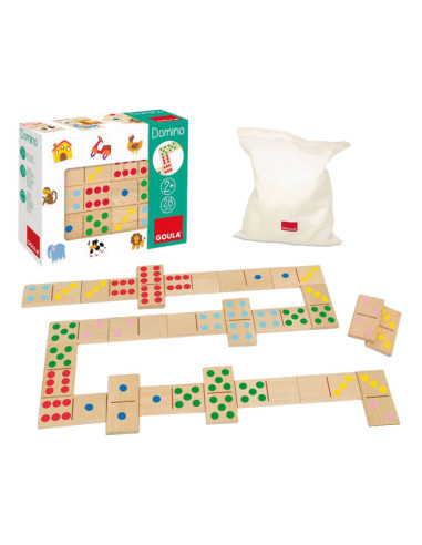 JUEGO DOMINO GOULA TOYCOLOR 28 PIEZAS MADERA 2 AÑOS