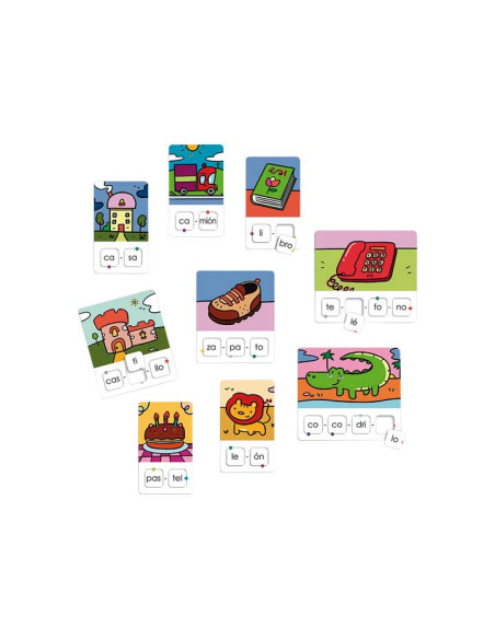 PUZZLE CON ENCAJE DISET LAS SÍLABAS