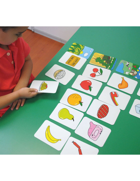 SET 9 TARJETAS HENBEA DE FAMILIAS ALIMENTOS