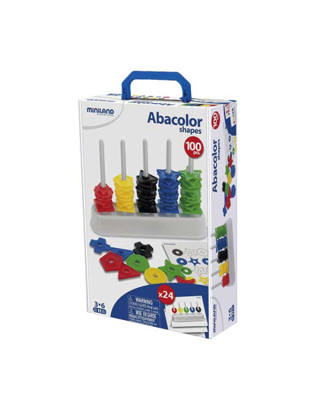 JUEGO MINILAND ABACO FORMAS 1 Abaco 100 formas y 24 fichas de actividades