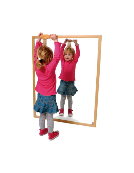 ESPEJO INFANTIL HENBEA 120x50cm MADERA TINTADA
