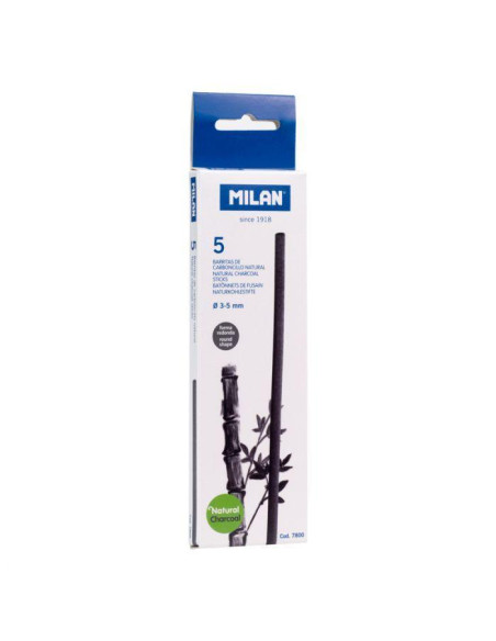 CAJA 5 CARBONCILLOS NATURALES MILAN Ø 3-5mm