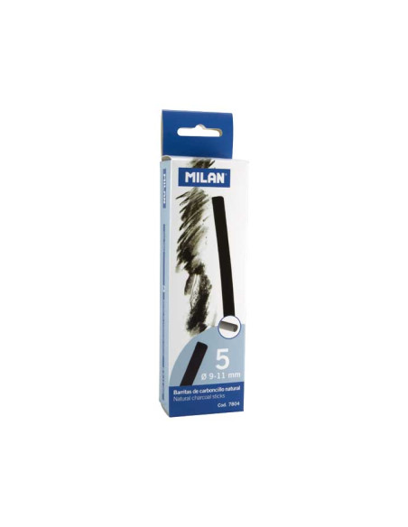 CAJA 5 CARBONCILLOS NATURALES MILAN Ø 9-11mm