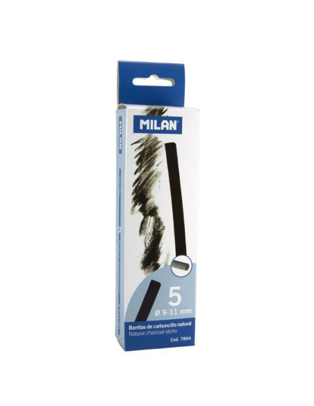 CAJA 5 CARBONCILLOS NATURALES MILAN Ø 9-11mm