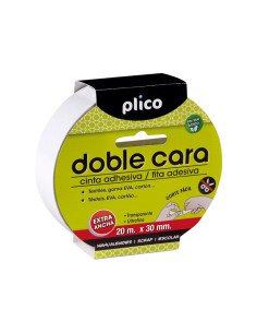 CINTA ADHESIVA PLICO DOBLE CARA 30mm x 20m