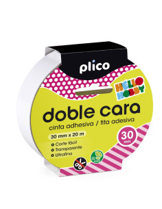 CINTA ADHESIVA PLICO DOBLE CARA 30mm x 20m 2