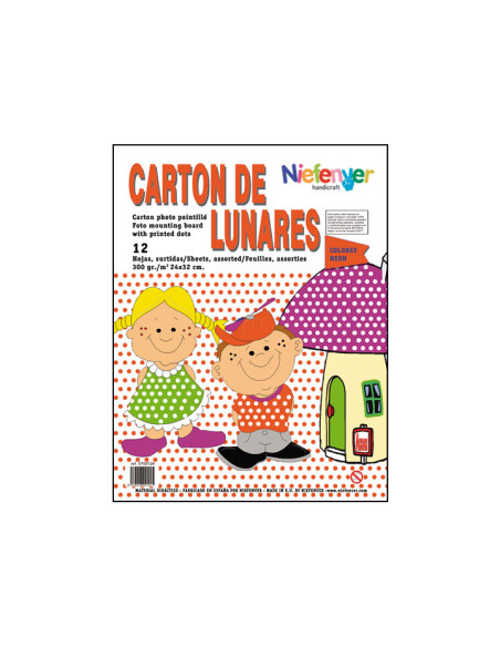 PACK 12 LÁMINAS DECORADAS NIEFENVER LUNARES NEÓN