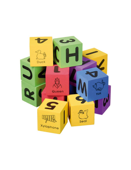 SET 30 CUBOS FOAM ALFABETO Y NUMEROS