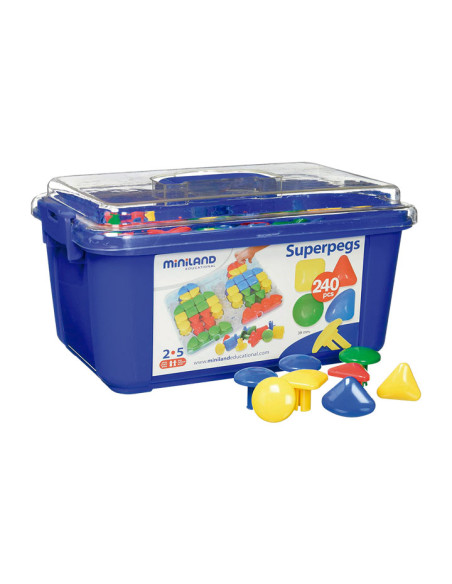 CONTENEDOR  240 PIVOTES MINILAND SUPERPEGS 4cm