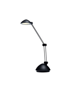 ARCHIVO 2000 LÁMPARA LED SOBREMESA DOBLE BRAZO ARTICULADO LUZ BLANCA CÁLIDA 130X340X220MM NEGRA METALIZADA