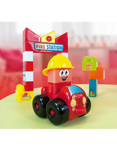 CAJA 22 PIEZAS MINILAND SUPER BLOCKS ESTACIÓN BOMBEROS