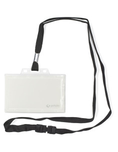 CAJA 50 PORTADISTINTIVOS GRAFOPLAS 65X95mm CON CORDÓN