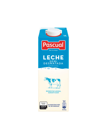 CAJA 6 BRICKS LECHE PASCUAL SEMIDESNATADA 1L