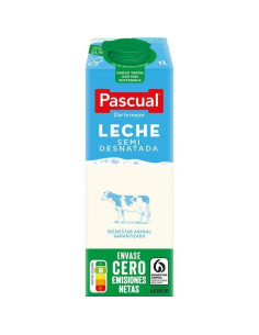 CAJA 6 BRICKS LECHE PASCUAL SEMIDESNATADA 1L 2