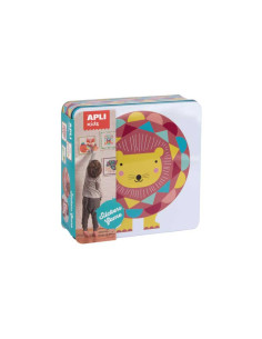 CAJA METÁLICA APLI KIDS STICKERS GAME LEÓN