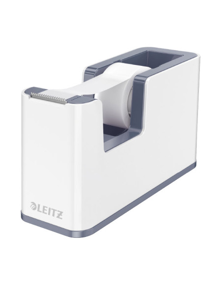 PORTARROLLOS LEITZ WOW DUALCCINTA BLANCO y GRIS
