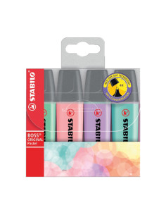 ESTUCHE 4 MARCADORES STABILO BOSS ORIGINAL PASTEL 3