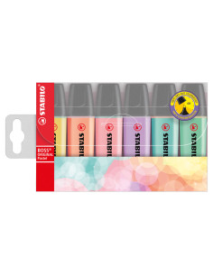 ESTUCHE 6 MARCADORES FLUORESCENTES STABILO BOSS ORIGINAL PASTEL