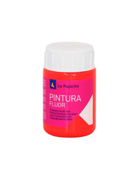 PINTURA  ACRILICA LA PAJARITA 35 ml  FLUORESCENTE ROJO AMAPOLA F-03