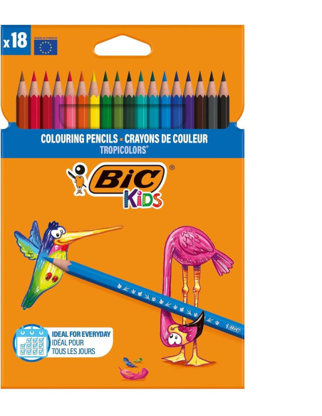 CAJA 18 LÁPICES BIC KIDS TROPICOLORS