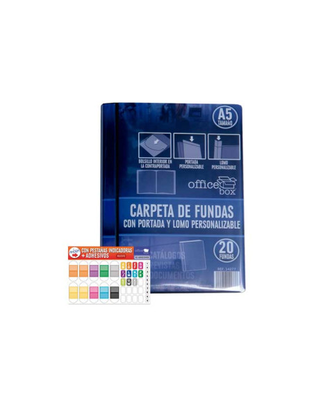 CARPETA 20 FUNDAS OFFICE BOX PERSONALIZABLE A5