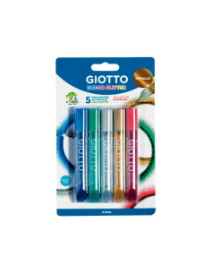 BLÍSTER 5 TUBOS PEGAMENTO GIOTTO GLITTER METALLIC