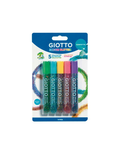 COLA GLITTER GLUE GIOTTO LAPIZ CONFETIS 5x105mlg