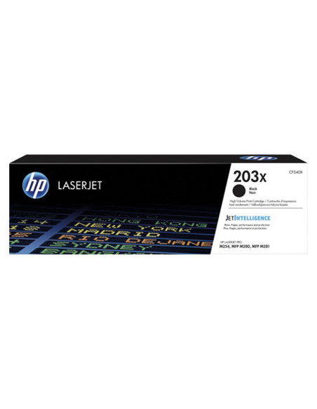 TONER HP N 203X CF540X LASERJET PRO M254DWM254NWMFP M280NWM281FDNM281fDW NEGRO 3200 PÁG