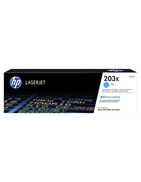 TONER HP N 203X CF541X LASERJET PRO M254DWM254NWMFP M280NWM281FDNM281fDW CIAN 2500 PÁG