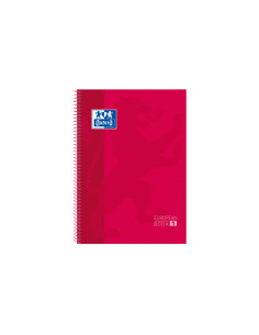 BLOC OXFORD SCHOOL EUBOOK 1 microtapa EXTRA A4  80h HORIZONTAL 90g ROJO