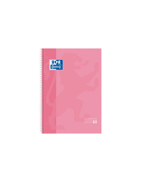 BLOC OXFORD SCHOOL EUBOOK 1 microtapa EXTRA A4  80h HORIZONTAL 90g ROSA CHICLE