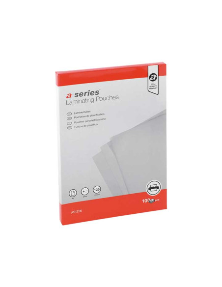 PACK 100 FUNDAS DE PLASTIFICAR A-SERIES BRILLO A4 125 MICRAS