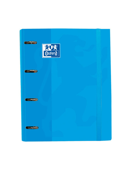 CARPEBLOC OXFORD SCHOOL EUROPEANBINDER CLASSIC A4 4 anMIXTAS 35mm con RECAMBIO 100 hj CUADRIC5x5 TURQUESA