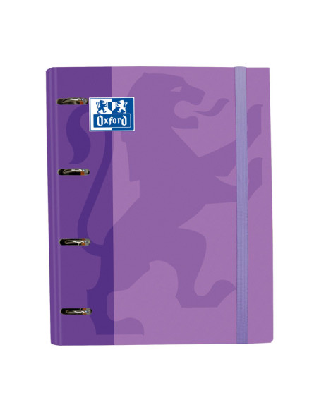 OXFORD CARPETA ANILLAS 4X35MM CLASSIC EUROPEANBINDER CRECAMBIO 100H A4 5X5 TEXTRADURA MALVA