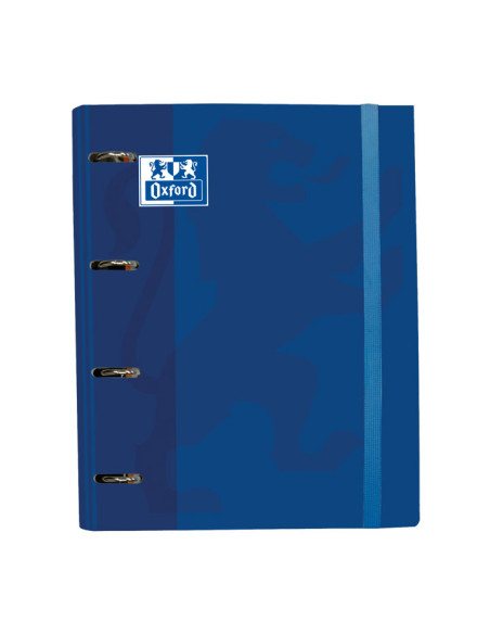 CARPEBLOC OXFORD SCHOOL EUROPEANBINDER CLASSIC A4 4 anMIXTAS 35mm con RECAMBIO 100 hj CUADRIC5x5 AZUL