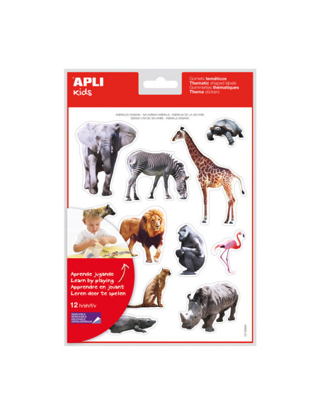 GOMETS APLI  BOLSA 12h REMOVIBLES ANIMALES SABANA 16622