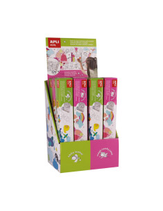 EXPOSITOR 12 ROLLOS APLI KIDS PEGA Y COLOREA