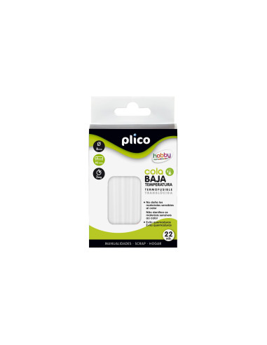 BLÍSTER 22 BARRAS COLA PLICO BAJA TEMPERATURA 8mm x 100mm