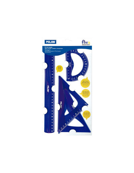 KIT 4 REGLAS MILAN FLEX&RESISTANT