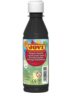 JOVI TÉMPERA LÍQUIDA NEGRO BOTELLA DE 250ML