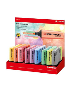 STABILO MARCADOR FLUORESCENTE BOSS ORIGINAL CSURTIDOS PASTEL EXPOSITOR 45 UD