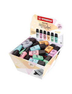 EXPOSITOR 50 MARCADORES FLUORESCENTES STABILO BOSS ORIGINAL MINI PASTELlLOVE
