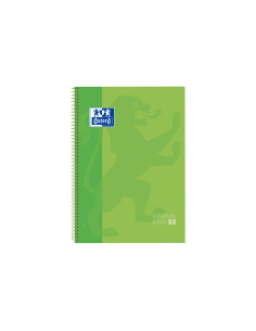 BLOC OXFORD SCHOOL EUBOOK 1 microtapa EXTRA A4  80h HORIZONTAL 90g VERDE MANZANA